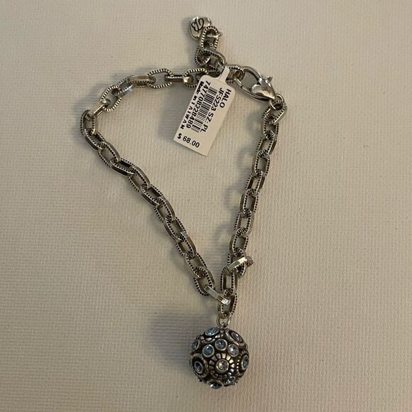 Brighton Halo Sphere Bracelet Silver Tanzanite NWT - Picture 3 of 5